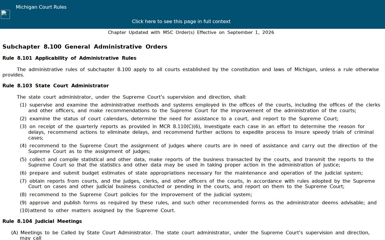 Roscommon County arrest warrants: court rule on public access to case records
